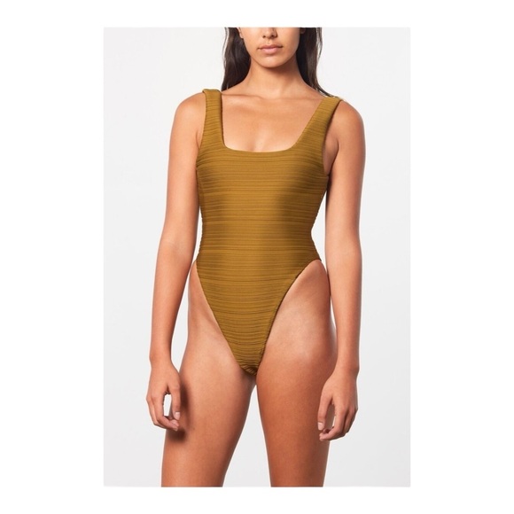 Mara Hoffman Idalia One Piece in Olive  NWT - Picture 1 of 7